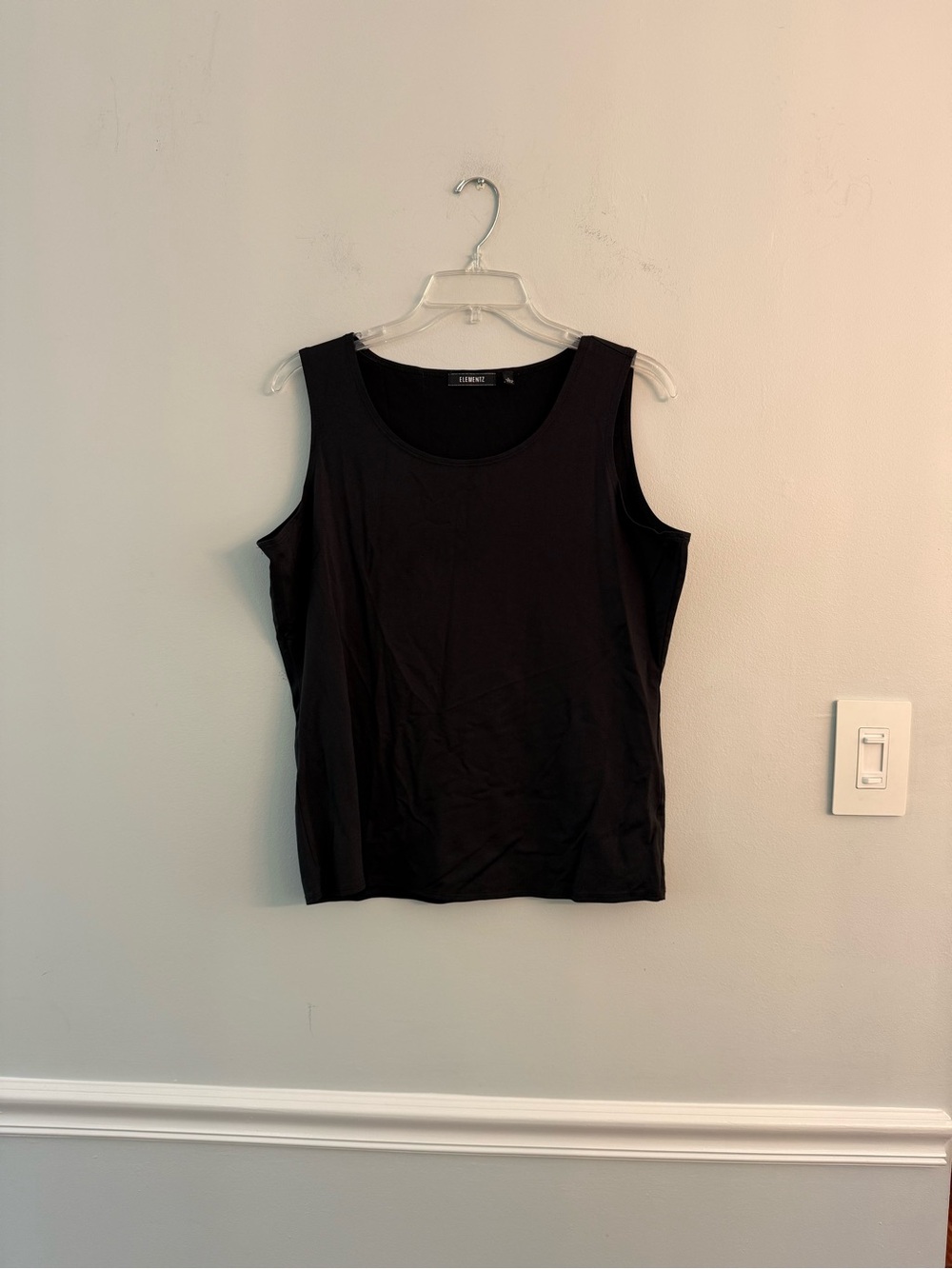 Elementz Black Scoop Tank Top
